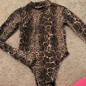 Snake print leotard